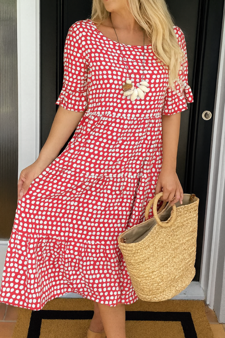 GRACE | SABLE SHORT-SLEEVE MIDI DRESS