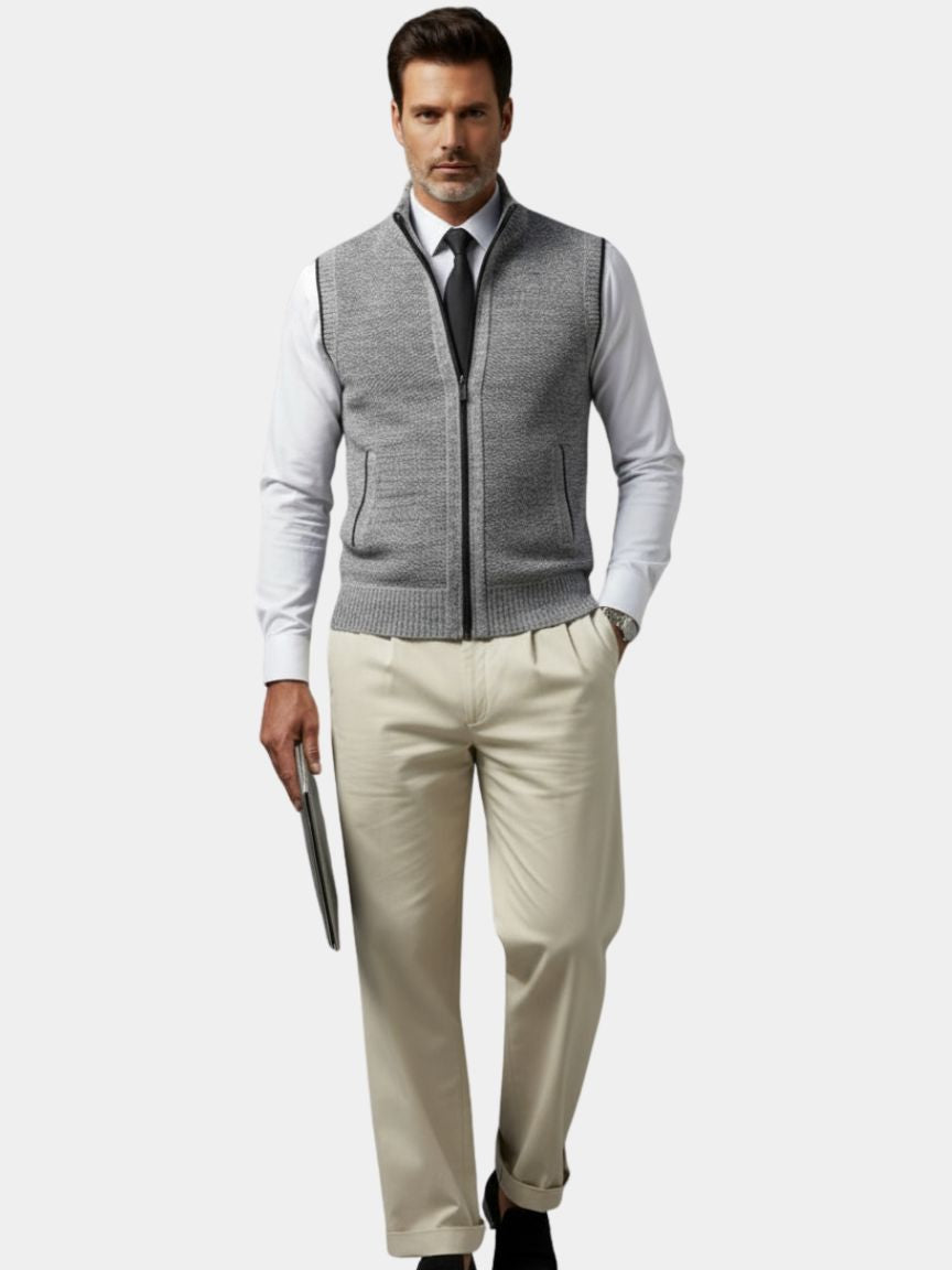 Elegant Vest with Full Zip