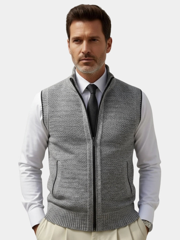 Elegant Vest with Full Zip