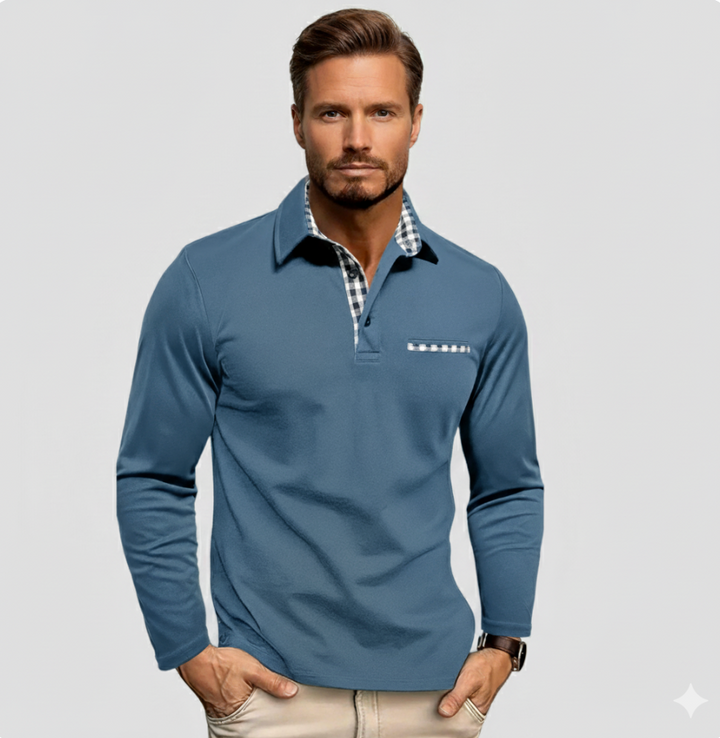 CALVERTON LONG-SLEEVE POLO
