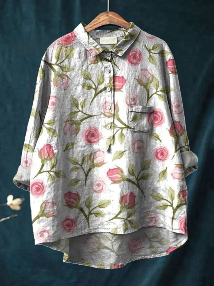Tiziana – Patterned Linen Shirt