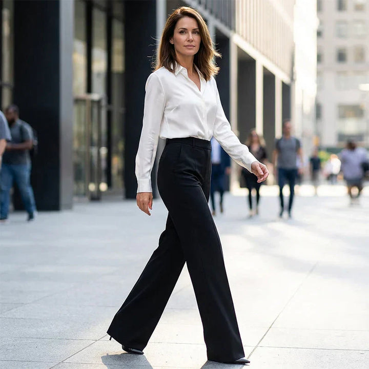 ELINORA | Chic high-waisted trousers with a flattering fit for work and elegant occasions